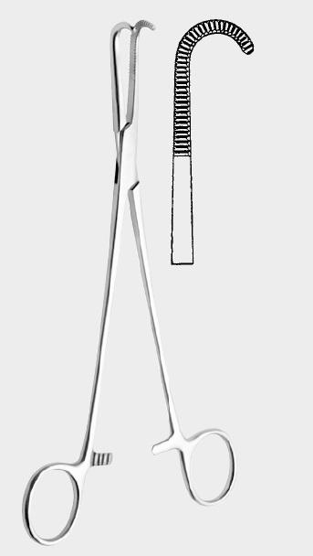 Затискач НІССЕНА (NISSEN) для жовчних проток і міхурової протоки, 21,5 см (cm)